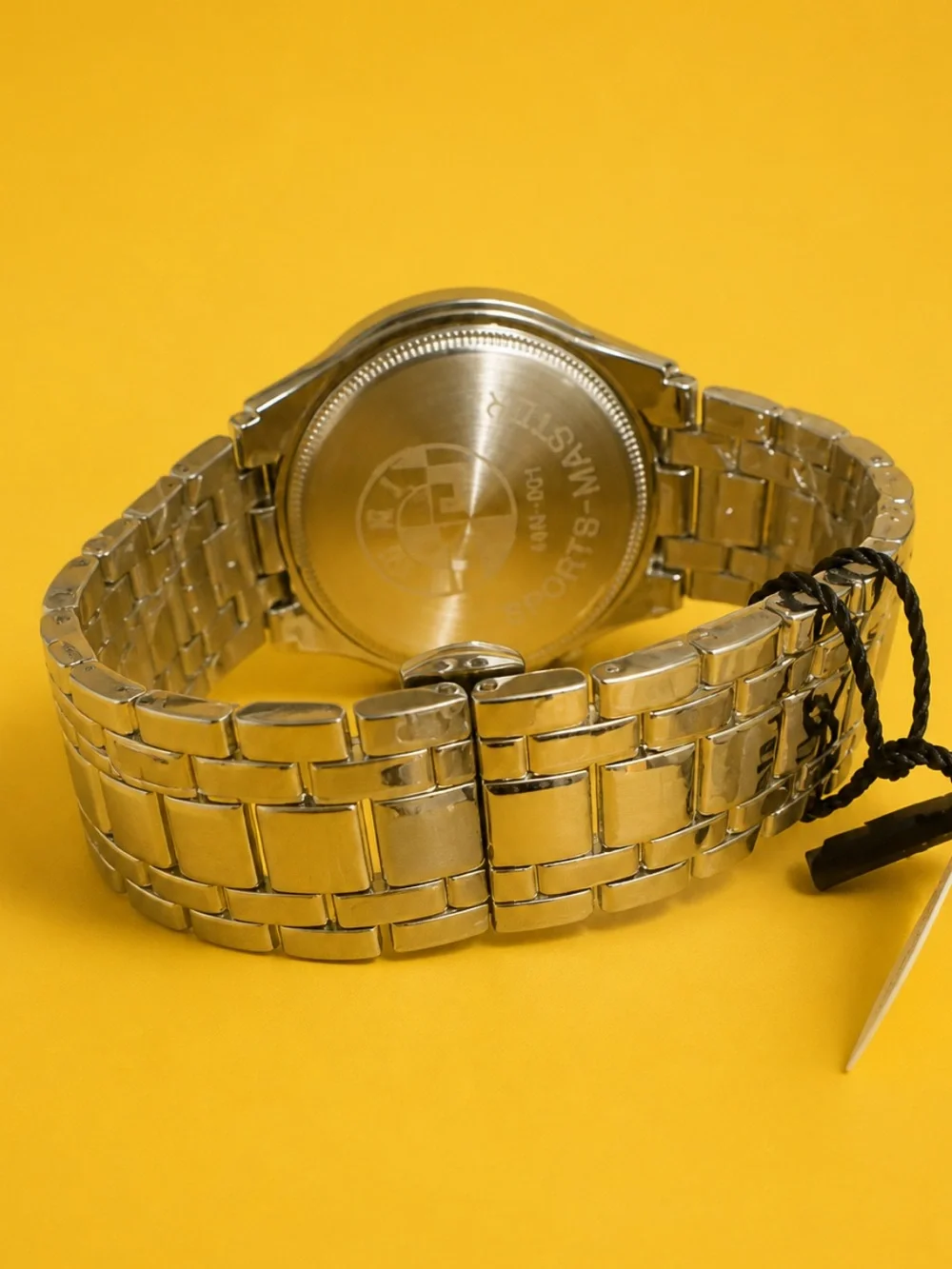 Yellow Dial Stainless Chronograph Watch